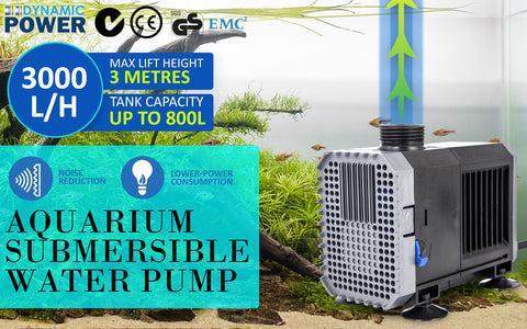 Dynamic Power Aquarium Submersible Water Pump 3000L/H 55W