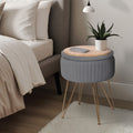 La Bella REMY Velvet Storage Ottoman - Grey - SuperSaverAU - view 5