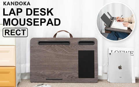 Lap Desk Laptop Stand Phone Tablet Holder Mousepad Cushioned Lapdesk IRON GREY OAK - SuperSaverAU - view 2