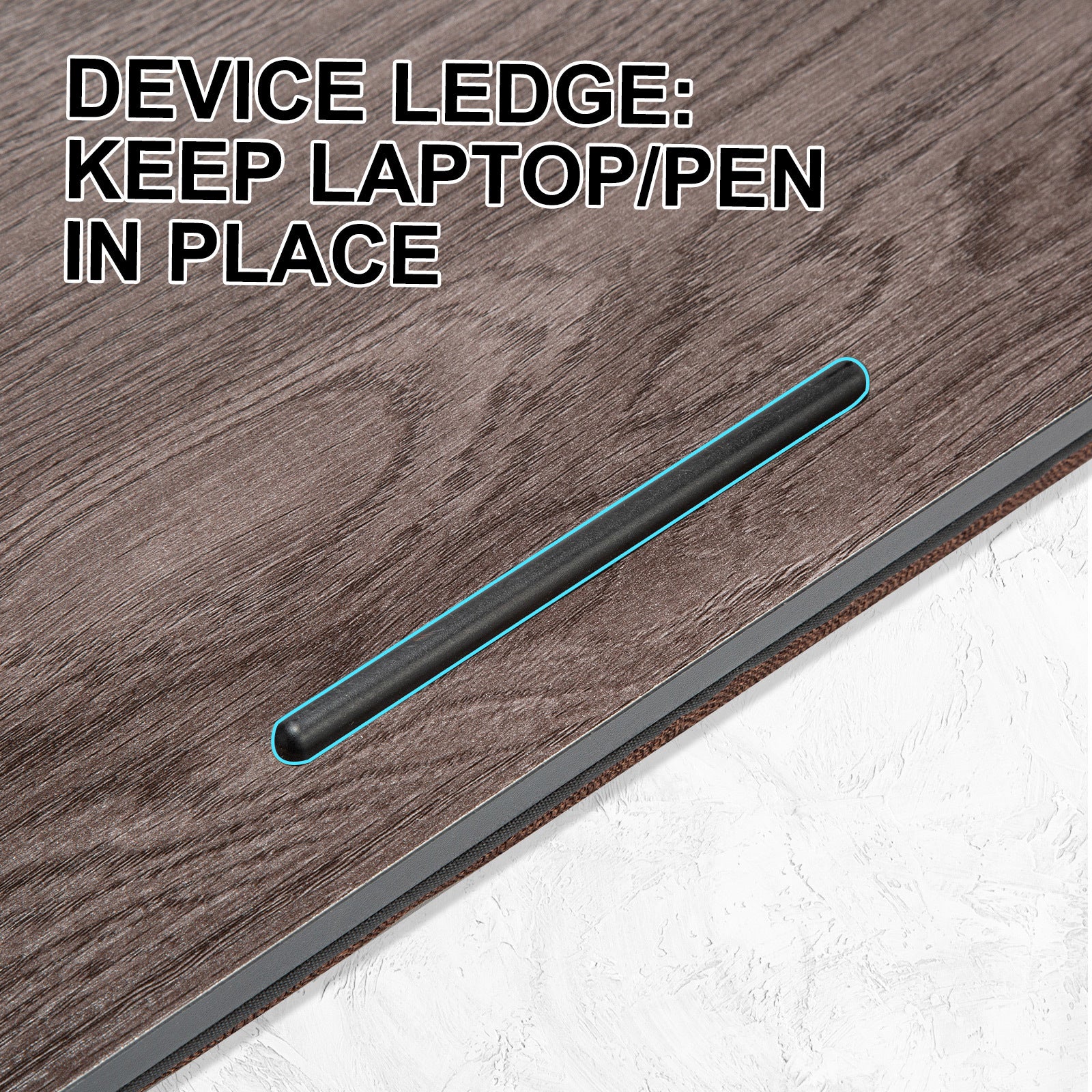 Lap Desk Laptop Stand Phone Tablet Holder Mousepad Cushioned Lapdesk IRON GREY OAK - SuperSaverAU - view 5