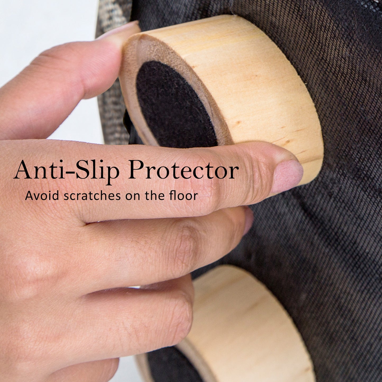 La Bella 2-Set Ottoman Round Foot Stool with Faux Linen Fabric Cover - Lattice