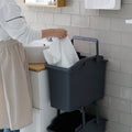 Nplastic 2 Set Stackable Laundry & Storage Basket with Convenient Handles - Dark Grey - SuperSaverAU - view 4