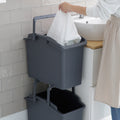 Nplastic 2 Set Stackable Laundry & Storage Basket with Convenient Handles - Dark Grey - SuperSaverAU - view 5