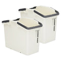 Nplastic 2 Set Stackable Multipurpose Laundry Basket with Handles - Ivory - SuperSaverAU - view 1