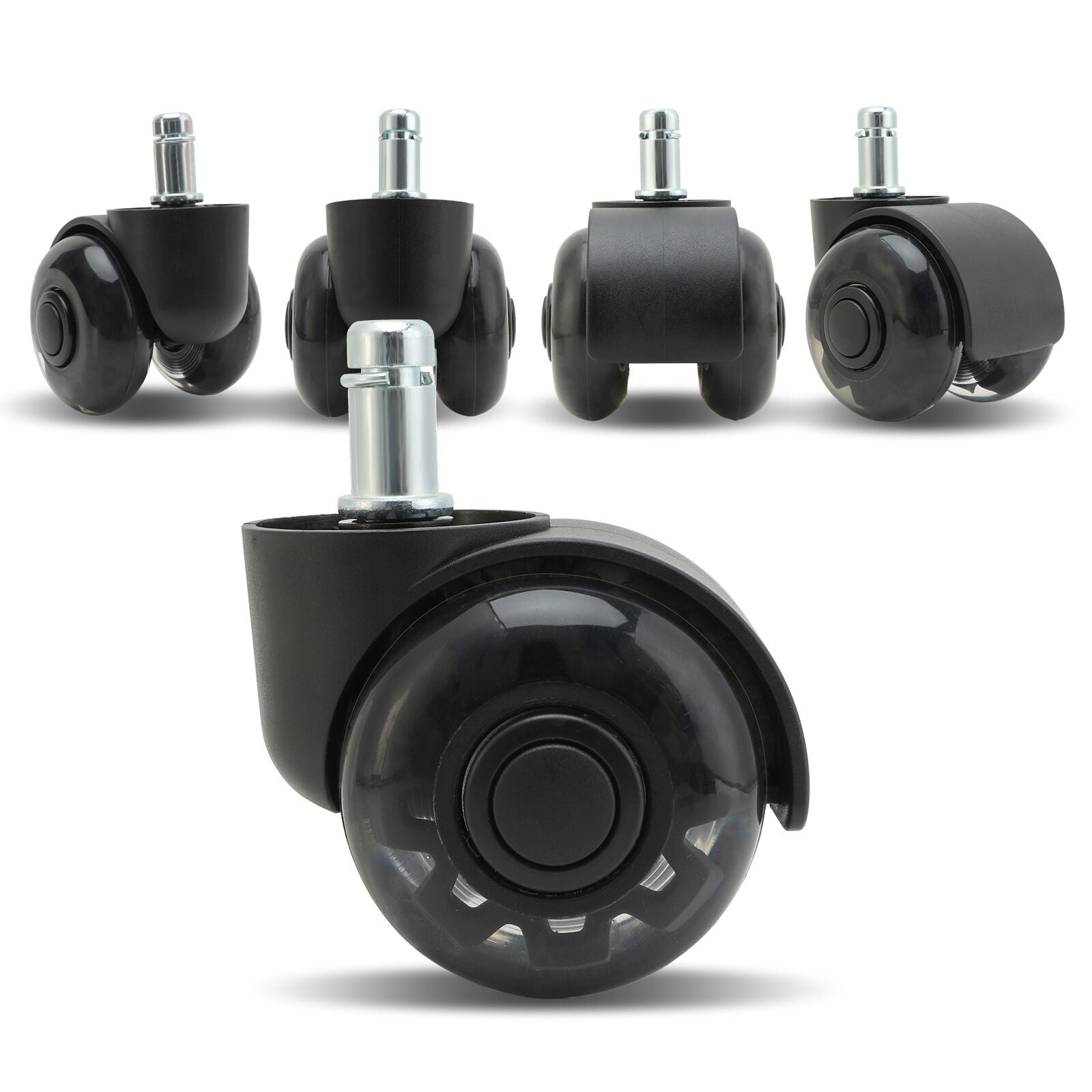 La Bella 5X 2 Inch Twin Wheel Office Chair Casters - 11x22mm Stem - SuperSaverAU - view 1
