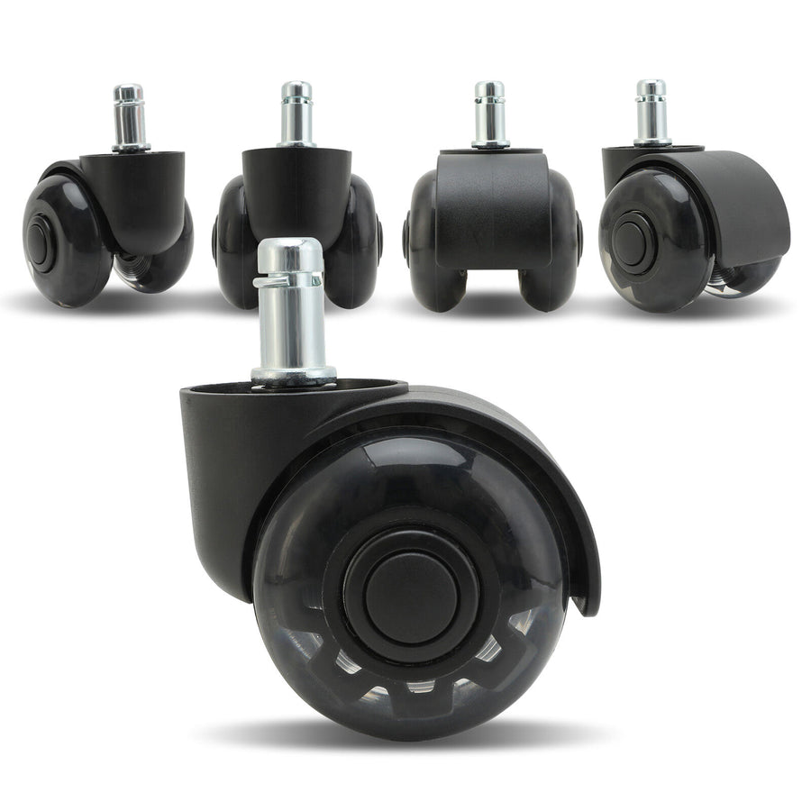 La Bella 5X 2 Inch Twin Wheel Office Chair Casters - 11x22mm Stem - SuperSaverAU - view 1