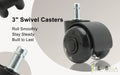 La Bella 5X 2 Inch Twin Wheel Office Chair Casters - 11x22mm Stem - SuperSaverAU - view 2