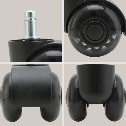 La Bella 5X 2 Inch Twin Wheel Office Chair Casters - 11x22mm Stem