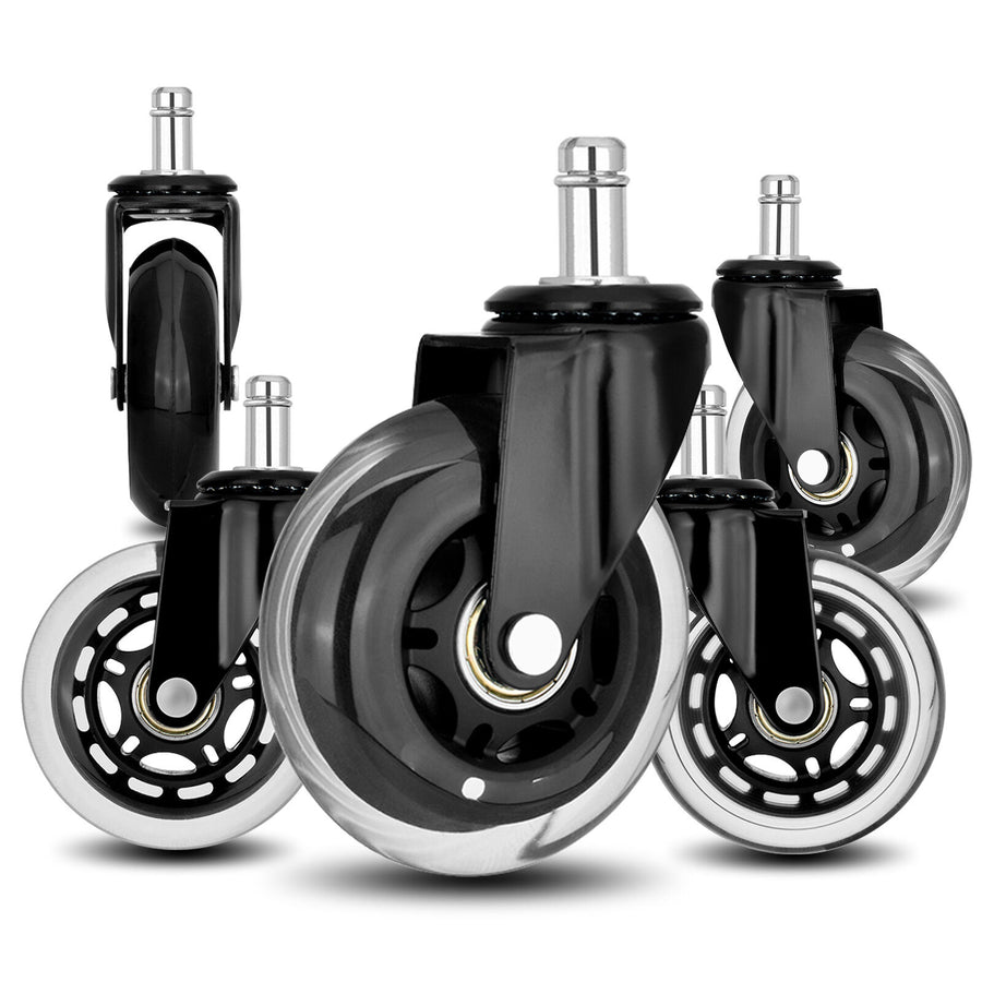 La Bella 5X 3 Inch Rollerblade Office Chair Casters - 11x22mm Stem - SuperSaverAU - view 1