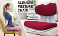 Samgong Slender Chair Posture Correction Seat Red - Stackable & Ergonomic - SuperSaverAU - view 2