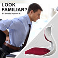 Samgong Slender Chair Posture Correction Seat Red - Stackable & Ergonomic - SuperSaverAU - view 3