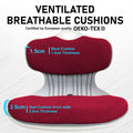 Samgong Slender Chair Posture Correction Seat Red - Stackable & Ergonomic - SuperSaverAU - view 4