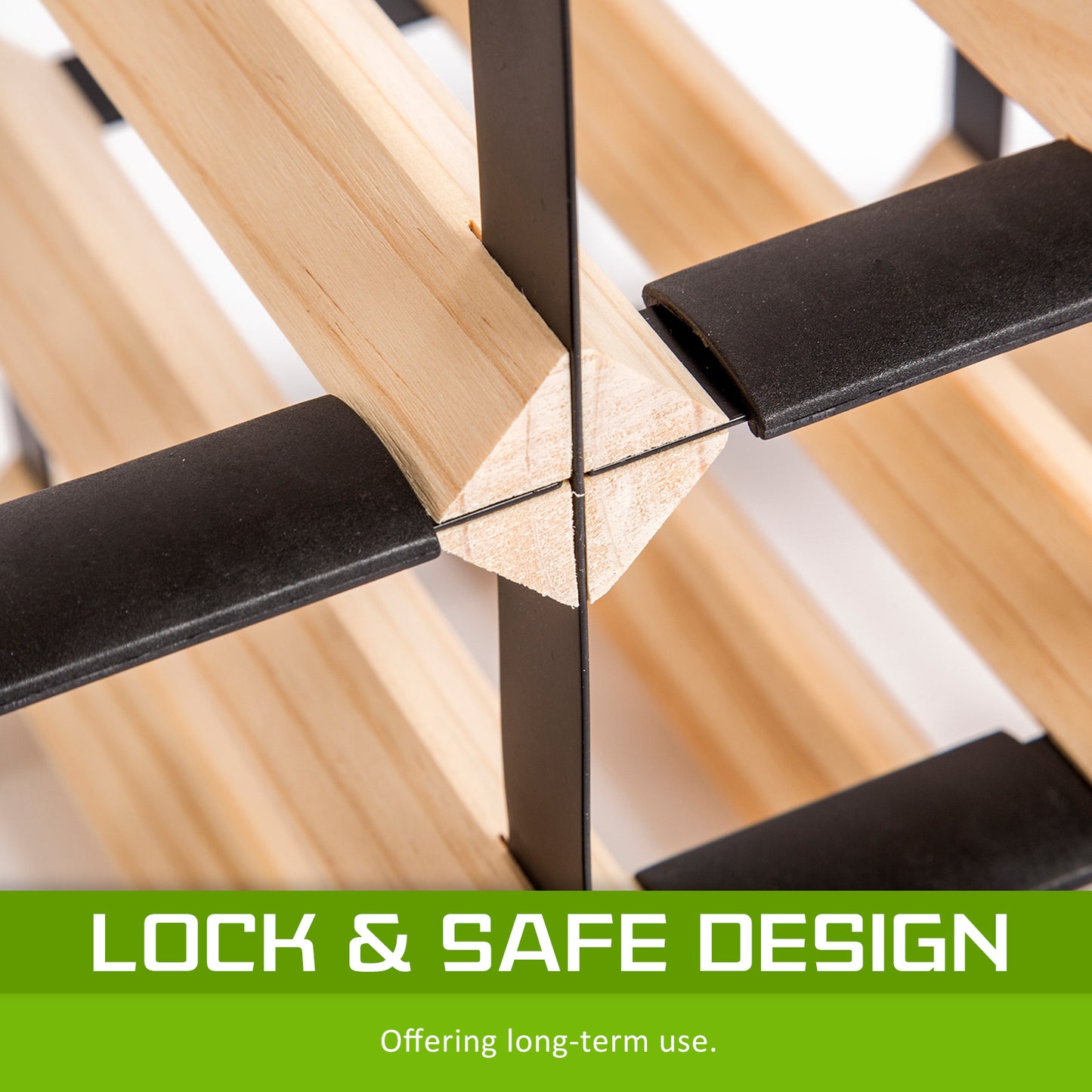 Home Ready Wine Rack 12 Bottle Modular Storage - Natural