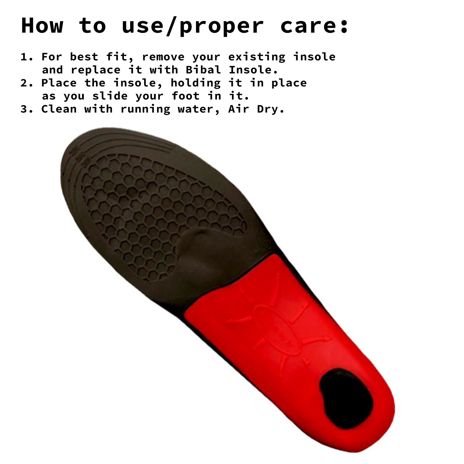BIBAL INSOLE 4X Pair M Size Arch Support Full Insoles with Shock Absorption - SuperSaverAU - view 8