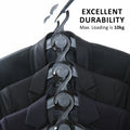 WING 50 Set Plus Hanger Multiple Clothes Rack Organizer Foldable 10 Holes Black - SuperSaverAU - view 2