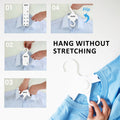 WING 50 Set Plus Hanger Foldable Clothes Rack Organizer 10 Holes White - SuperSaverAU - view 2
