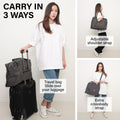 Shopper Bag Travel Duffle Bag Foldable Laptop Luggage Nylon KO-BOSTON KHAKI - SuperSaverAU - view 4