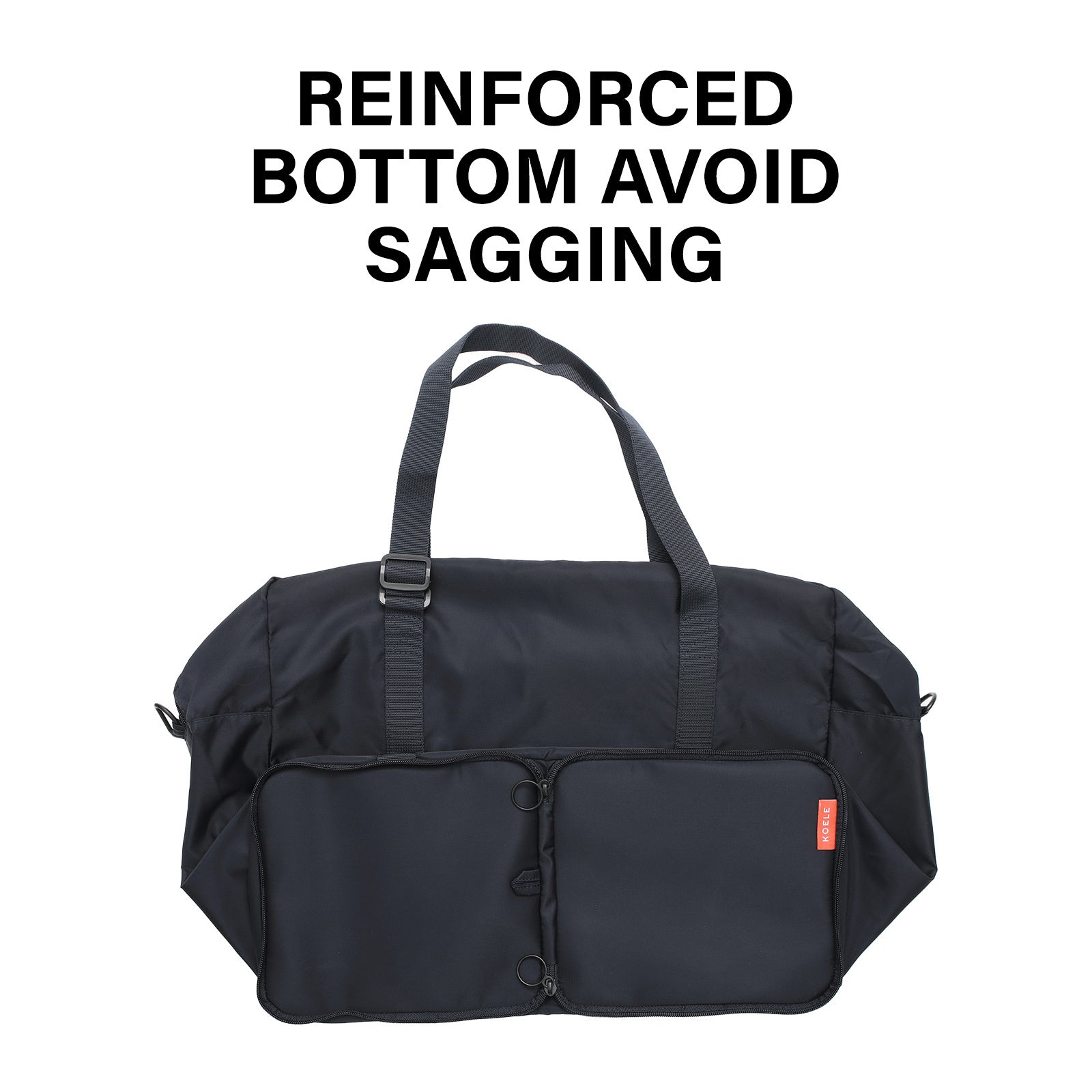 Shopper Bag Travel Duffle Bag Foldable Laptop Luggage Nylon KO-BOSTON NAVY - SuperSaverAU - view 8