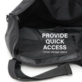 Shopper Bag Tote Bag Foldable Travel Laptop Grocery Nylon KO-DUAL BLACK - SuperSaverAU - view 5