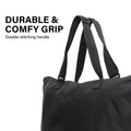 Shopper Bag Tote Bag Foldable Travel Laptop Grocery Nylon KO-DUAL BLACK - SuperSaverAU - view 6