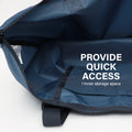 Shopper Bag Tote Bag Foldable Travel Laptop Grocery Nylon KO-DUAL NAVY - SuperSaverAU - view 5