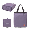 Shopper Bag Tote Bag Foldable Travel Laptop Grocery Nylon KO-SHOULDER PURPLE - SuperSaverAU - view 1