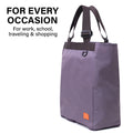 Shopper Bag Tote Bag Foldable Travel Laptop Grocery Nylon KO-SHOULDER PURPLE - SuperSaverAU - view 3
