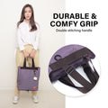 Shopper Bag Tote Bag Foldable Travel Laptop Grocery Nylon KO-SHOULDER PURPLE - SuperSaverAU - view 6