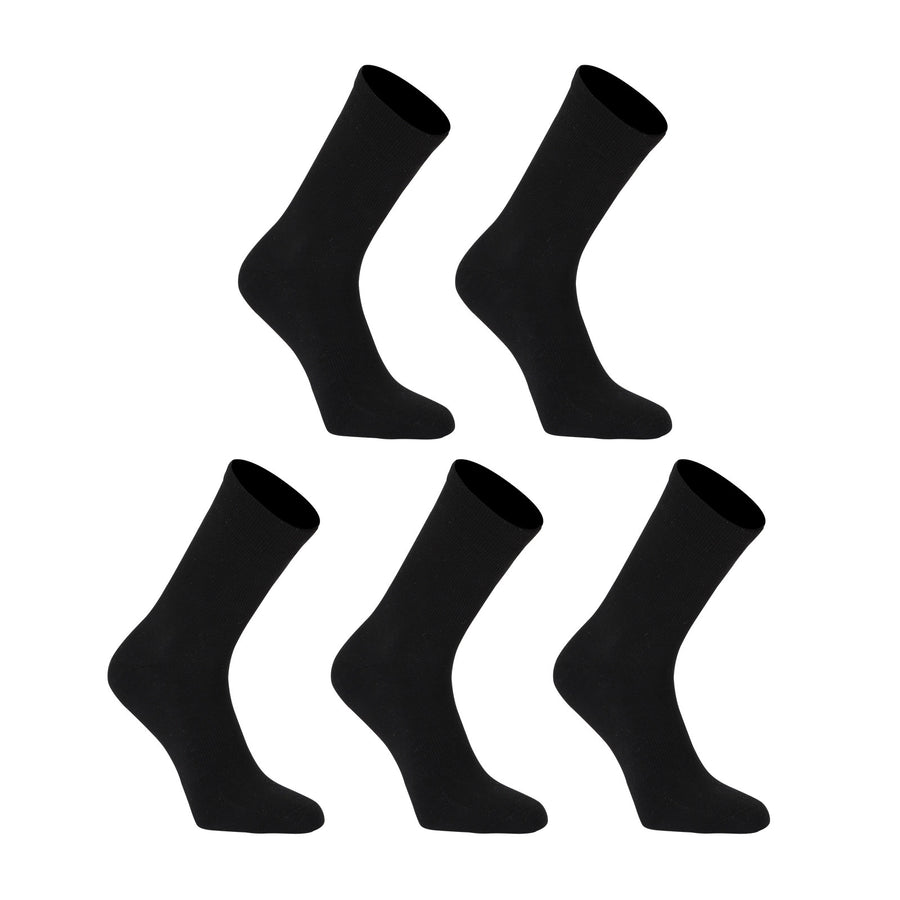 5X Rexy 3D Seamless Crew Socks Medium Slim Breathable BLACK - SuperSaverAU - view 1