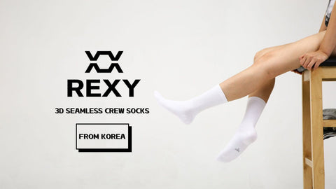 5X Rexy 3D Seamless Crew Socks Medium Slim Breathable WHITE - SuperSaverAU - view 2