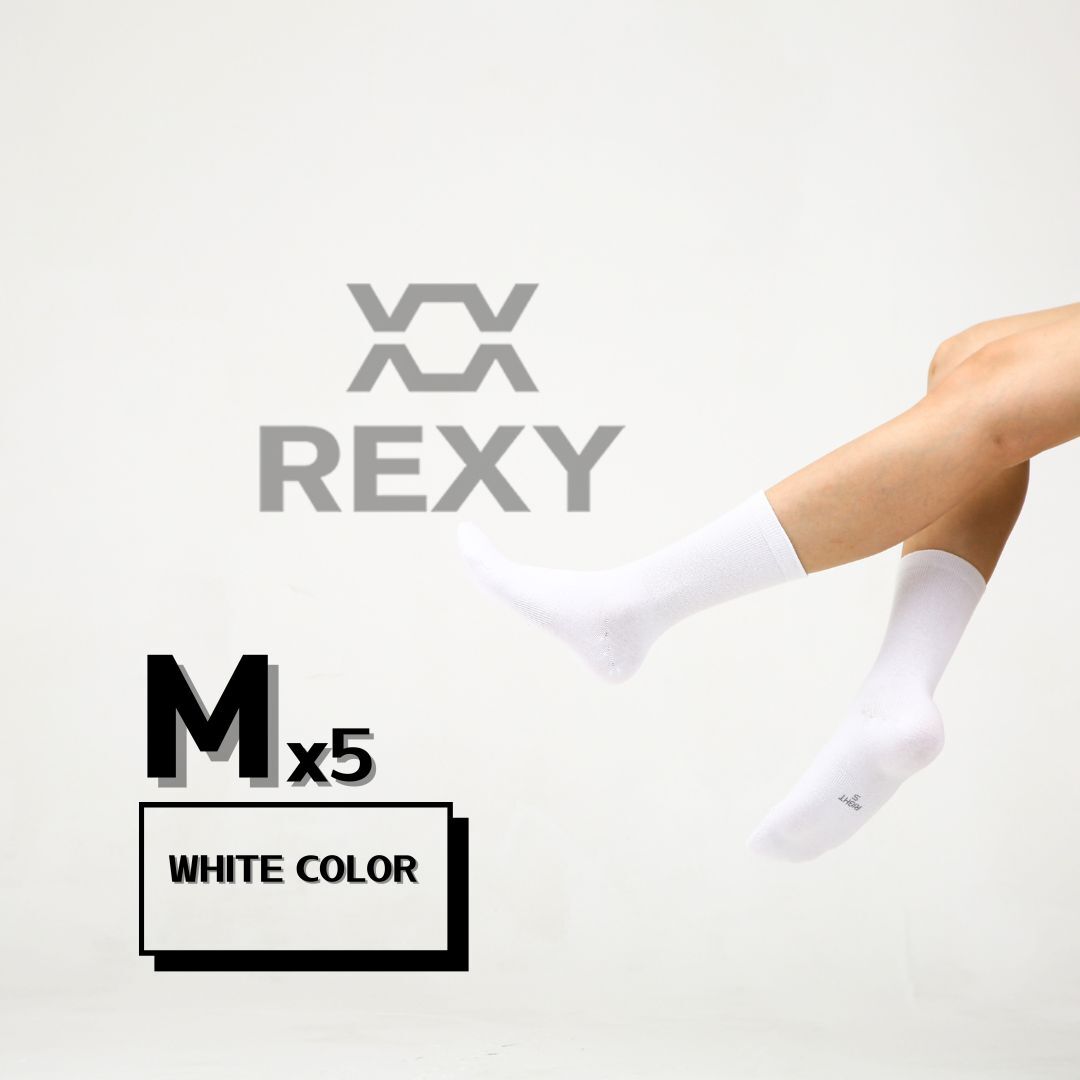 5X Rexy 3D Seamless Crew Socks Medium Slim Breathable WHITE - SuperSaverAU - view 3