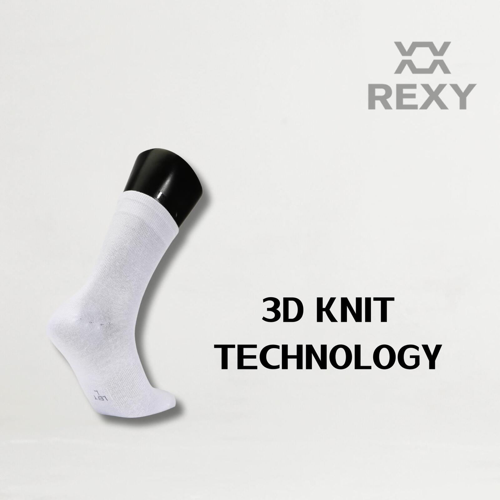 5X Rexy 3D Seamless Crew Socks Medium Slim Breathable WHITE - SuperSaverAU - view 5