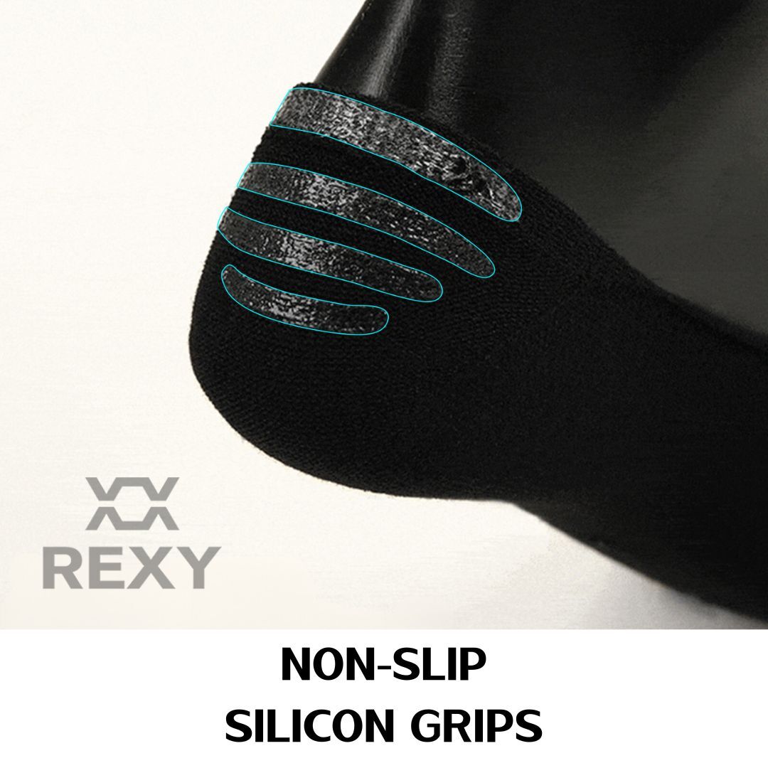 5X Rexy Daily No Show Ankle Socks Large Non-Slip Breathable MULTI COLOUR - SuperSaverAU - view 6