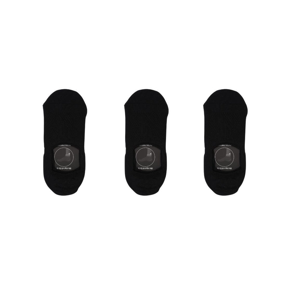 3X Rexy Cushion No Show Ankle Socks Medium Non-Slip Breathable BLACK - SuperSaverAU - view 1