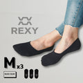 3X Rexy Cushion No Show Ankle Socks Medium Non-Slip Breathable BLACK - SuperSaverAU - view 4