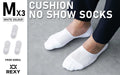 3X Rexy Cushion No Show Ankle Socks Medium Non-Slip Breathable WHITE - SuperSaverAU - view 2