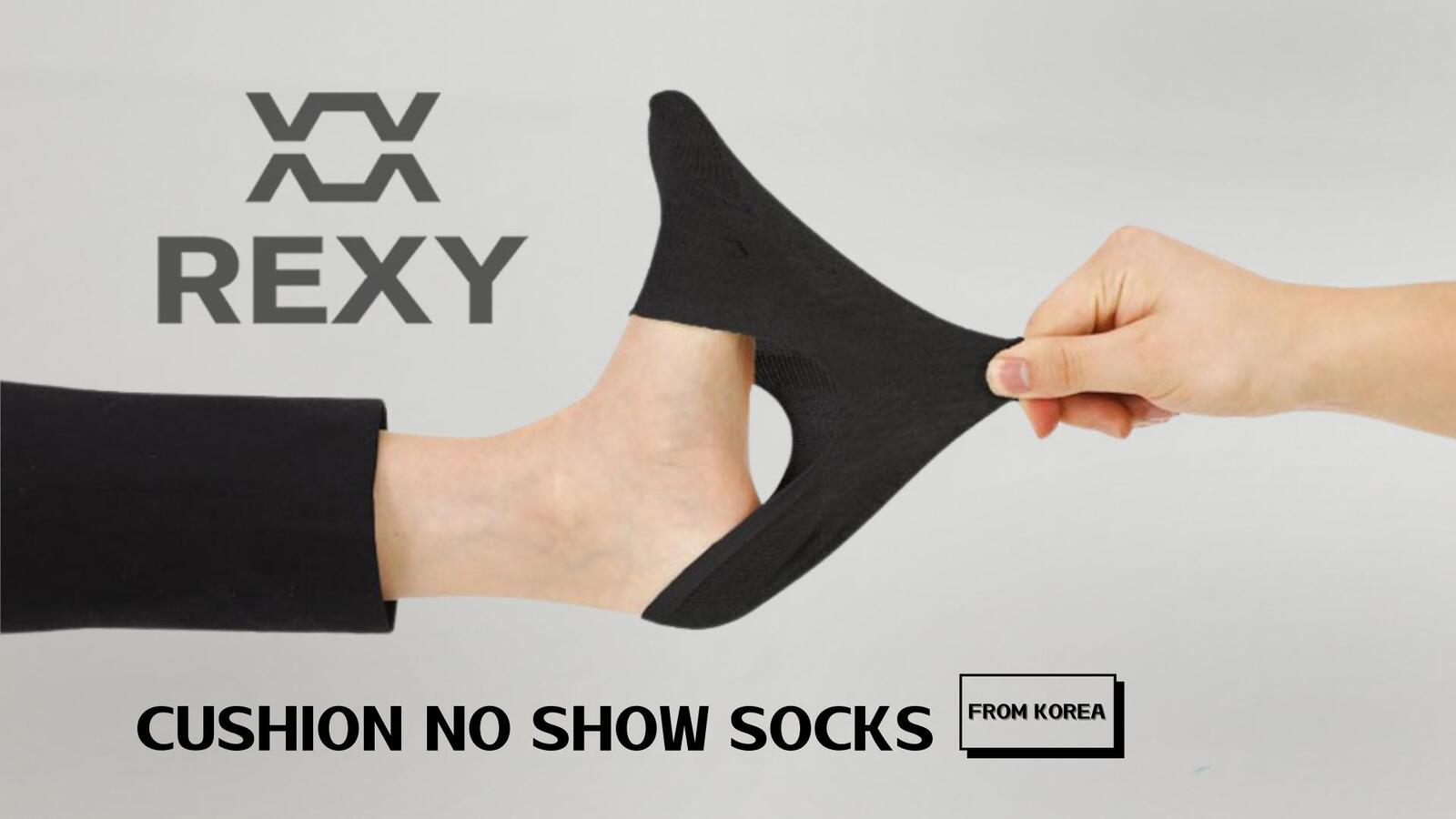 3X Rexy Cushion No Show Ankle Socks Small Non-Slip Breathable BLACK - SuperSaverAU - view 2