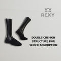 3X Rexy Cushion No Show Ankle Socks Small Non-Slip Breathable BLACK - SuperSaverAU - view 5
