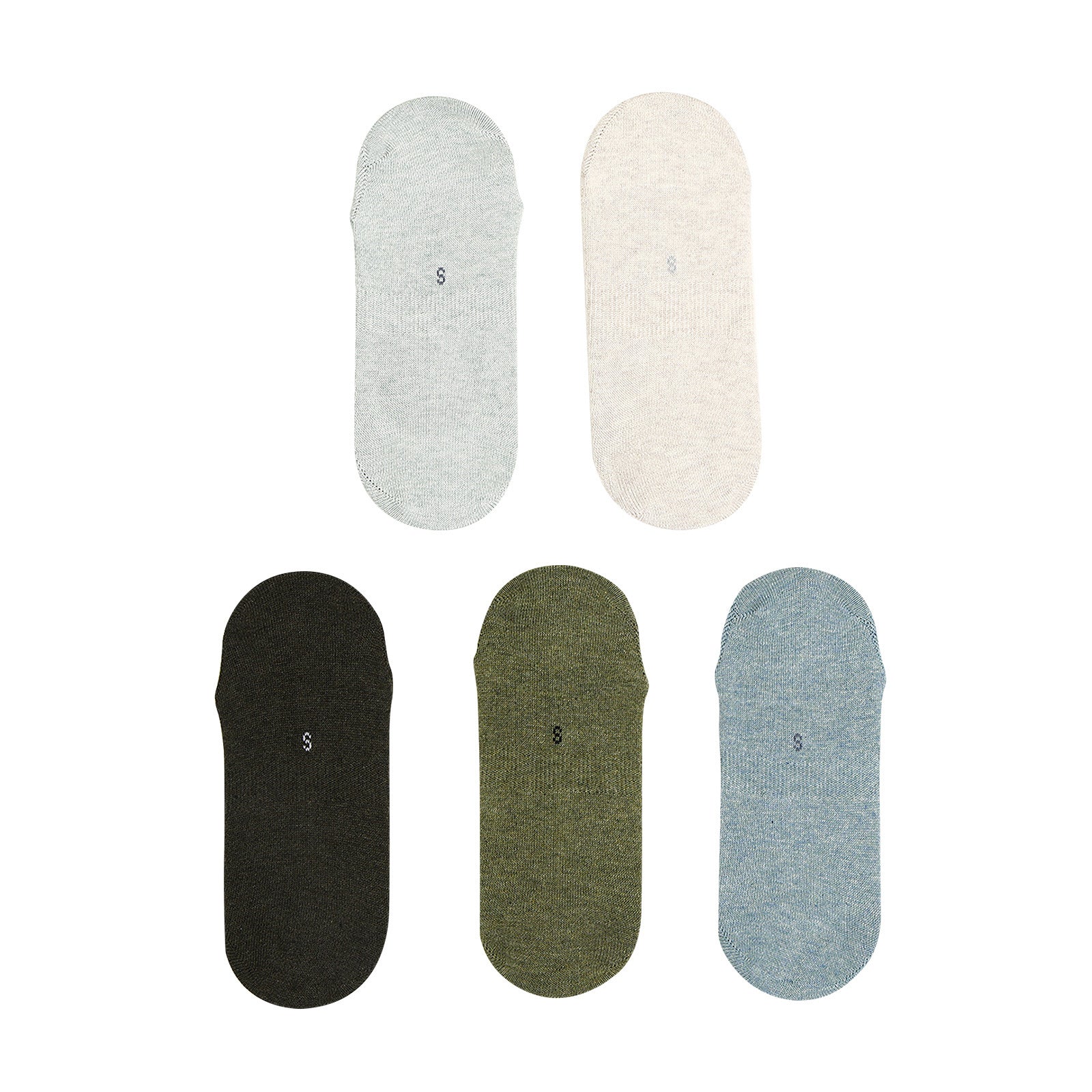 5X Small Daily No Show Socks - MULTI COLOUR	5X Rexy Daily No Show Ankle Socks Small Non-Slip Breath - SuperSaverAU - view 1