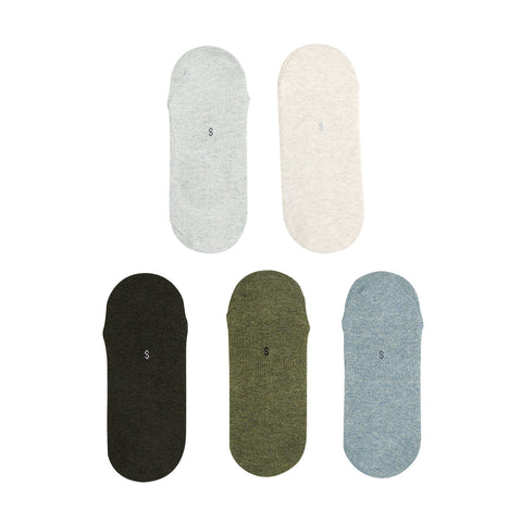 5X Small Daily No Show Socks - MULTI COLOUR	5X Rexy Daily No Show Ankle Socks Small Non-Slip Breath - SuperSaverAU - view 1