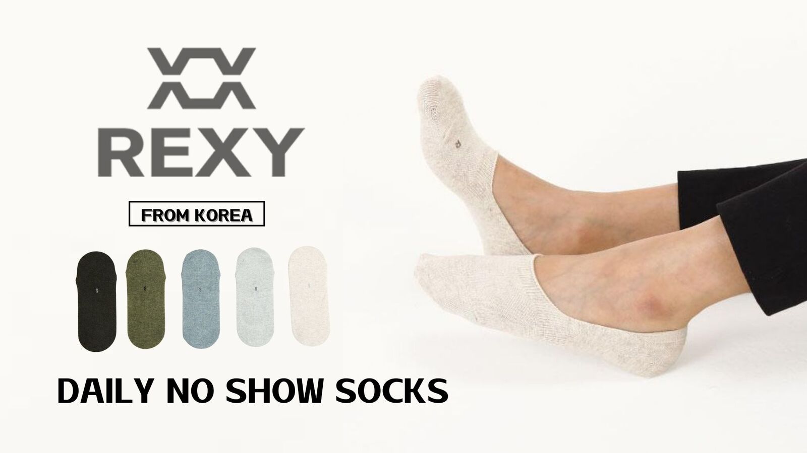 5X Small Daily No Show Socks - MULTI COLOUR	5X Rexy Daily No Show Ankle Socks Small Non-Slip Breath - SuperSaverAU - view 2