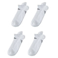 4X Rexy Seamless Sport Sneakers Socks Large Non-Slip Heel Tab WHITE - SuperSaverAU - view 1