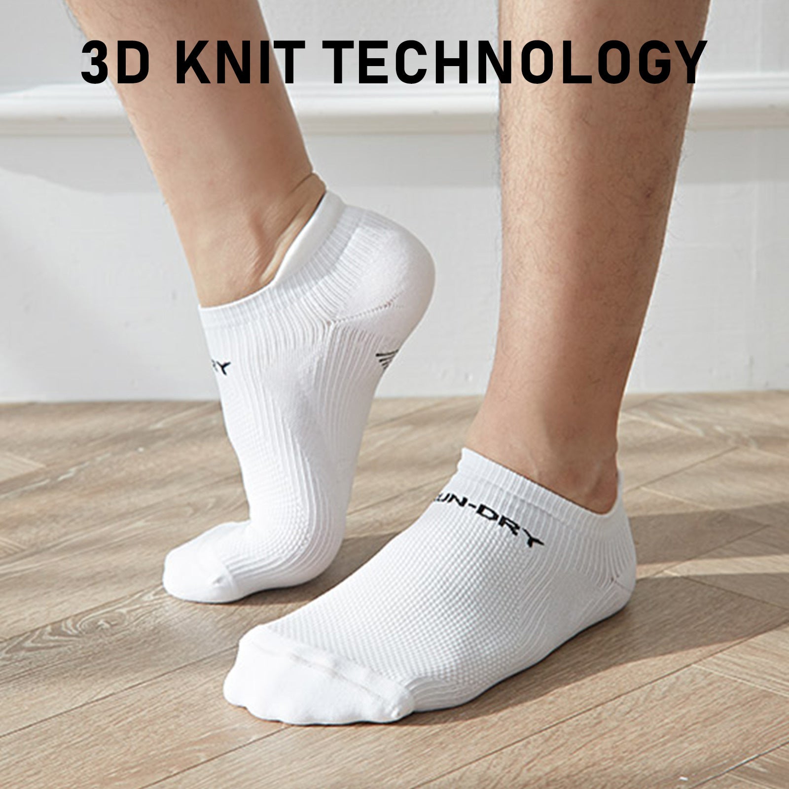 4X Rexy Seamless Sport Sneakers Socks Large Non-Slip Heel Tab WHITE - SuperSaverAU - view 4