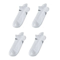 4X Rexy Seamless Sport Sneakers Socks Medium Non-Slip Heel Tab WHITE - SuperSaverAU - view 1