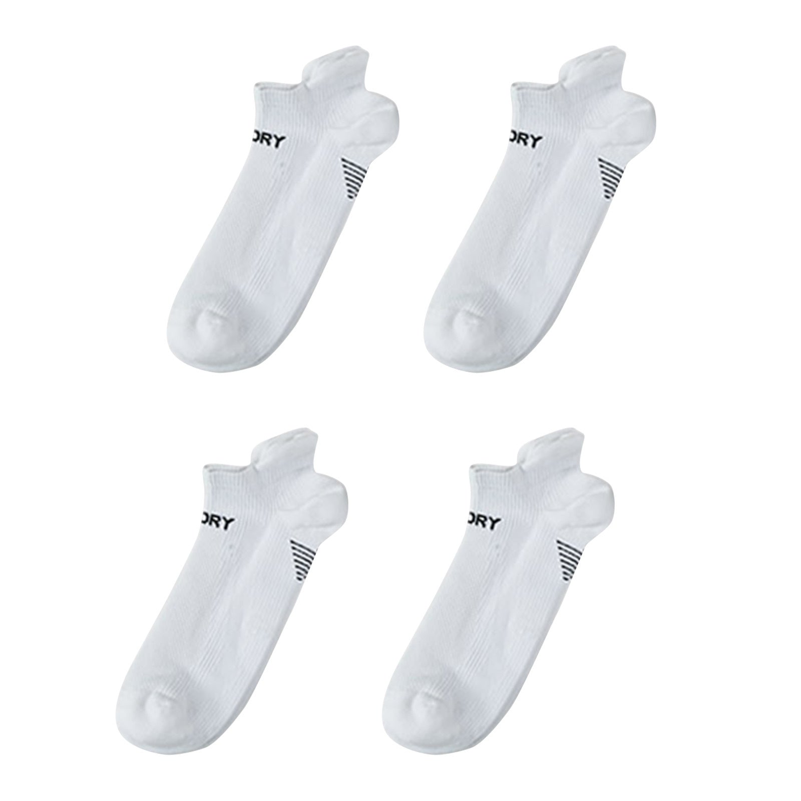4X Rexy Seamless Sport Sneakers Socks Medium Non-Slip Heel Tab WHITE - SuperSaverAU - view 1