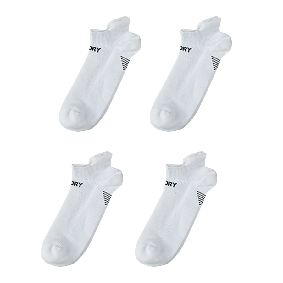 4X Rexy Seamless Sport Sneakers Socks Medium Non-Slip Heel Tab WHITE - SuperSaverAU - view 1