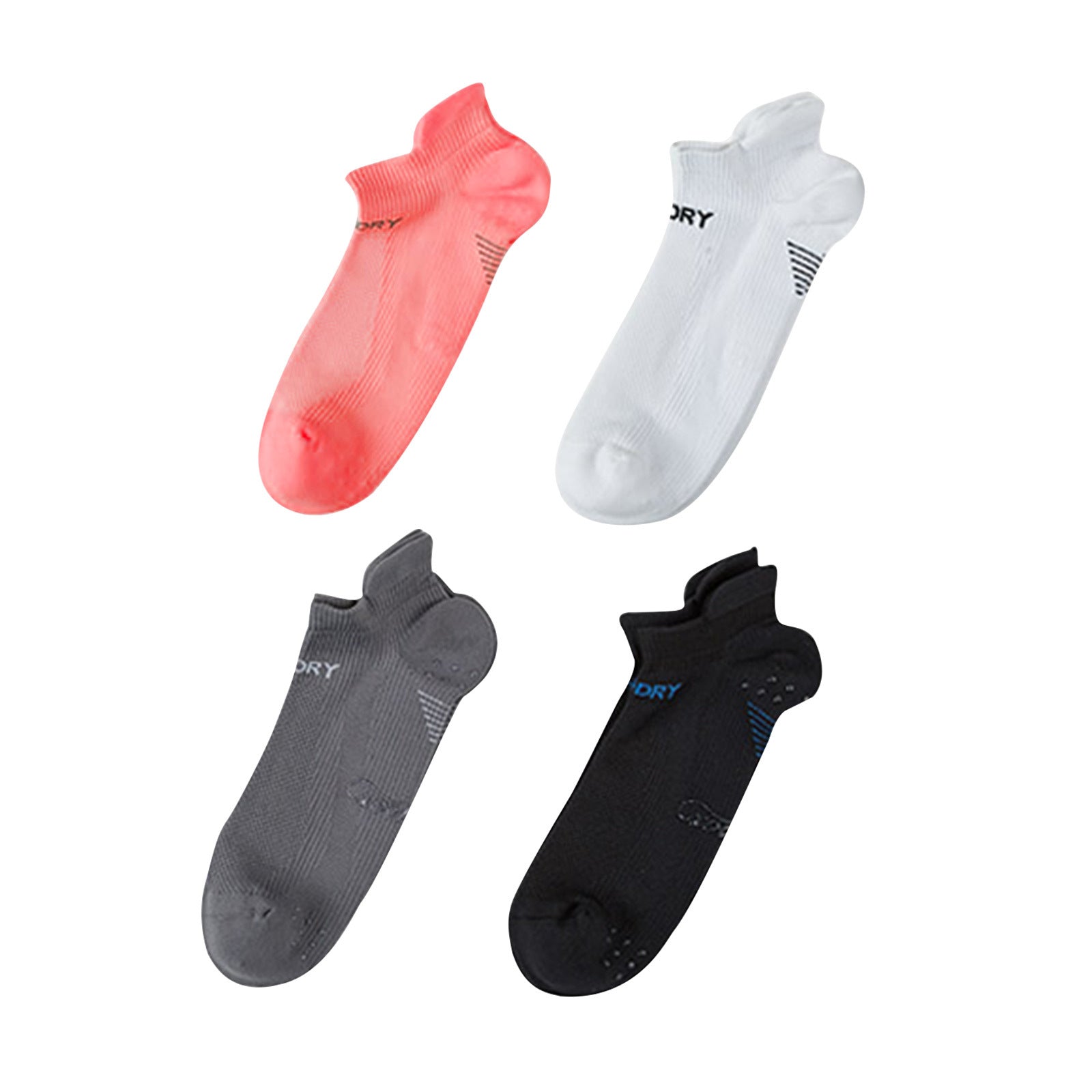 4X Rexy Seamless Sport Sneakers Socks Small Non-Slip Heel Tab MULTI COLOUR - SuperSaverAU - view 1