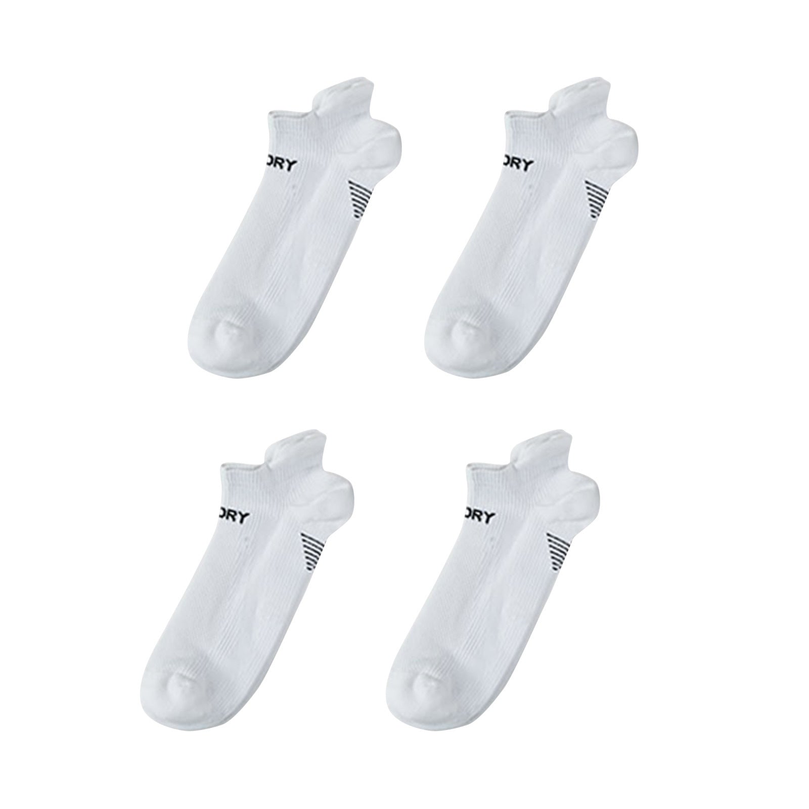 4X Rexy Seamless Sport Sneakers Socks Small Non-Slip Heel Tab WHITE - SuperSaverAU - view 1