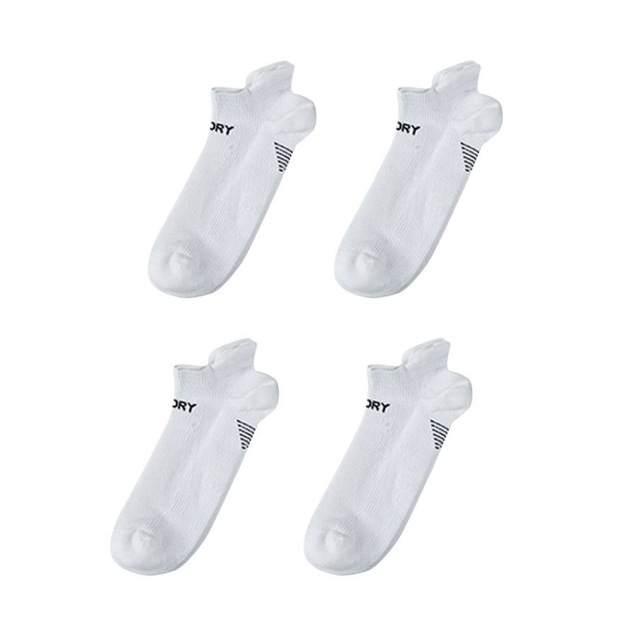 4X Rexy Seamless Sport Sneakers Socks Small Non-Slip Heel Tab WHITE - SuperSaverAU - view 1