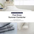 SAESOM Flua Snow Comforter Set Double White, Cool Lightweight Quilt, 100% Cotton - SuperSaverAU - view 2